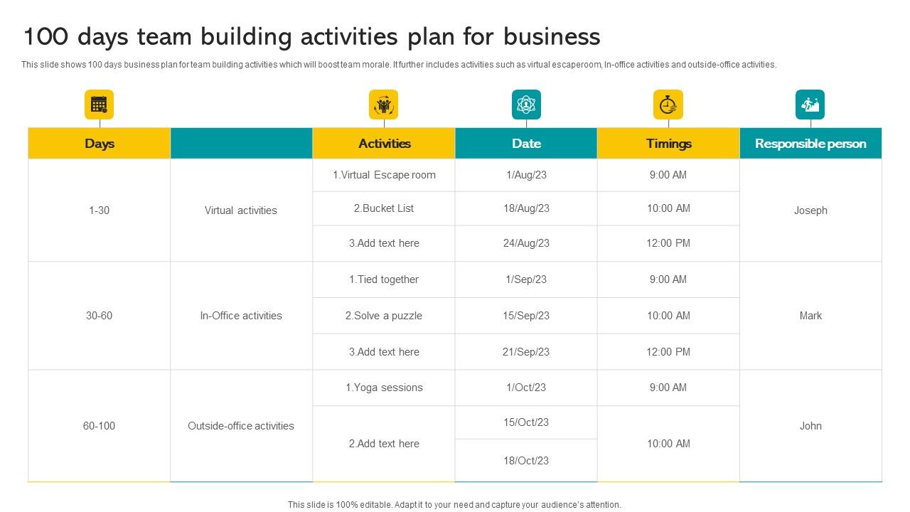 100_Days_Team_Building_Activities_Plan_For_Business_Ideas_PDF_Slide_1.jpg