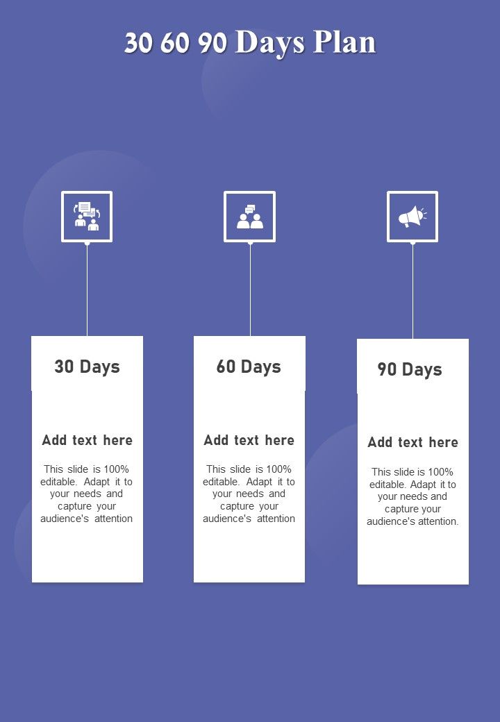 30 60 90 Days Plan Big Analytics Project Proposal One Pager Sample Example Document Slide01
