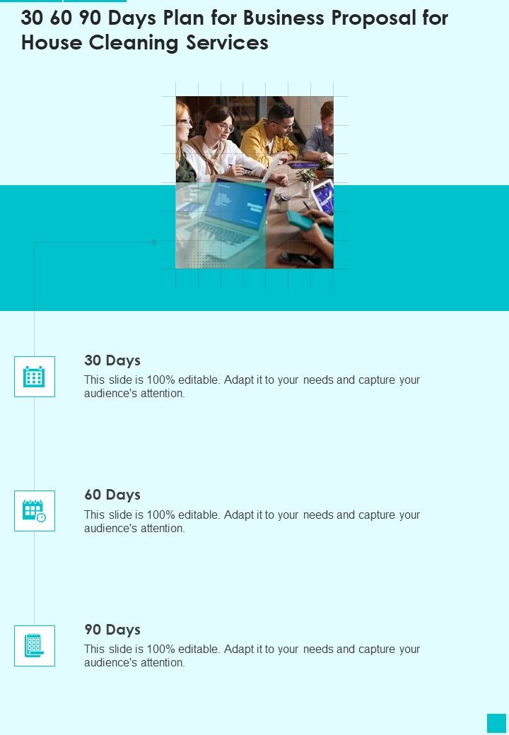 30_60_90_Days_Plan_For_Business_Proposal_For_House_Cleaning_Services_One_Pager_Sample_Example_Document_Slide_1.jpg