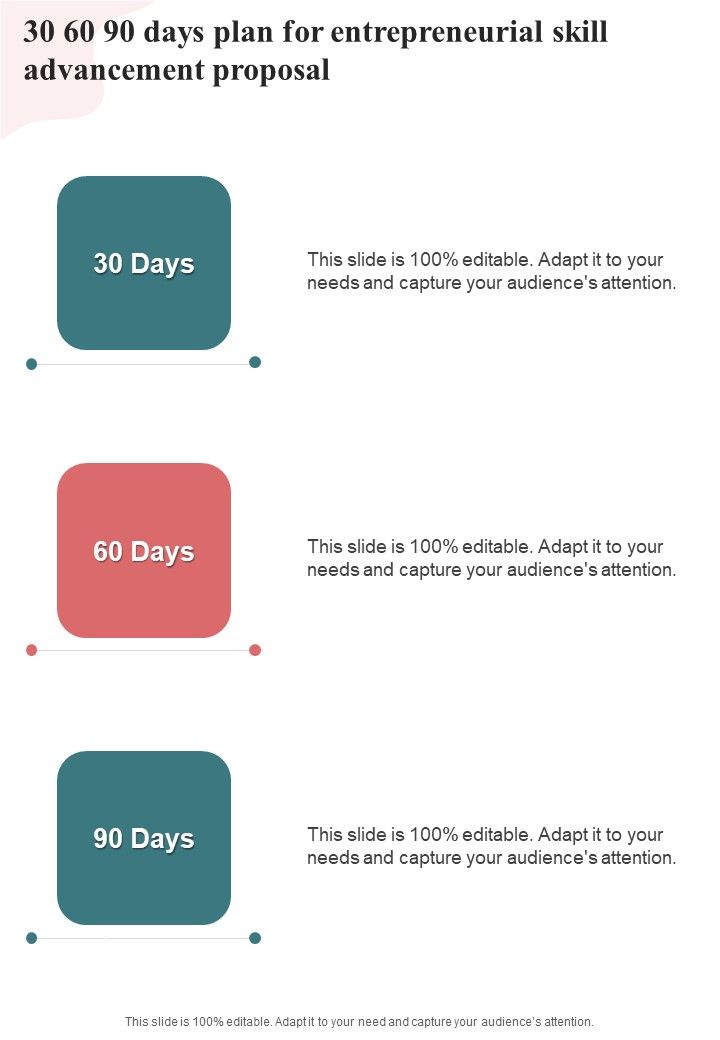 30_60_90_Days_Plan_For_Entrepreneurial_Skill_Advancement_Proposal_One_Pager_Sample_Example_Document_Slide_1.jpg