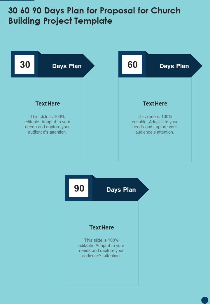 30_60_90_Days_Plan_For_Proposal_For_Church_Building_Project_Template_One_Pager_Sample_Example_Document_Slide_1.jpg