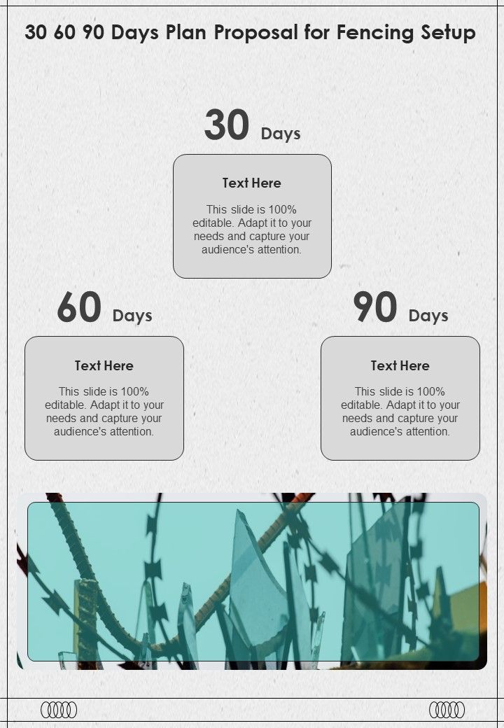 30_60_90_Days_Plan_Proposal_For_Fencing_Setup_One_Pager_Sample_Example_Document_Slide_1.jpg