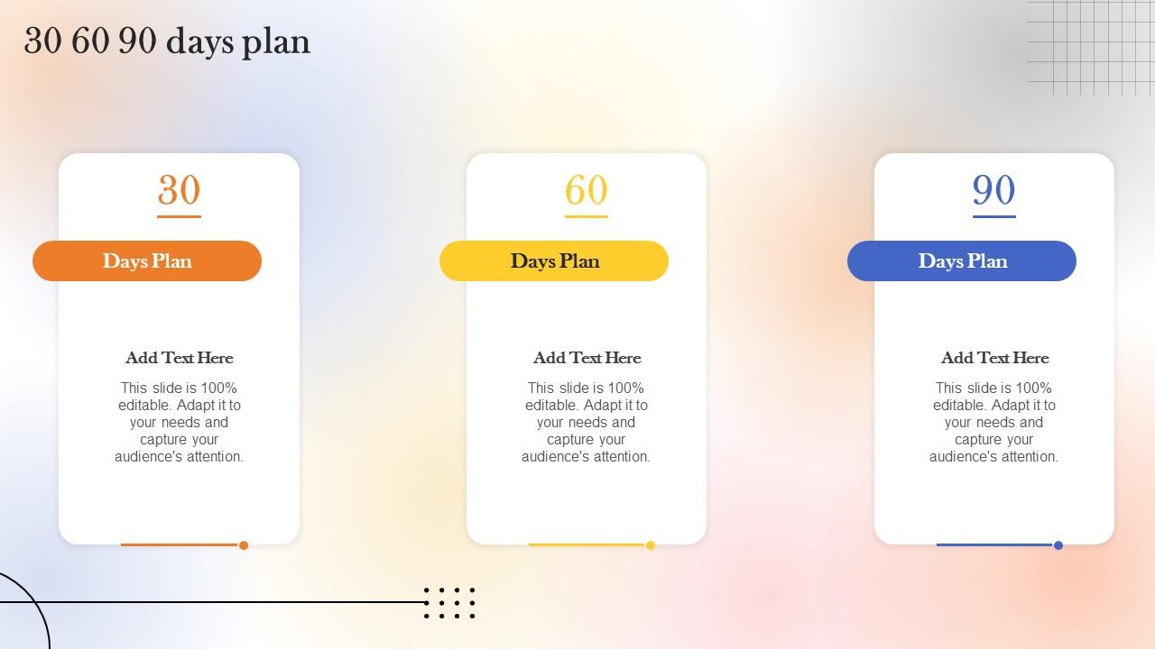 30 60 90 Days Plan Web Designing Platform Fundraising Pitch Deck Graphics Pdf