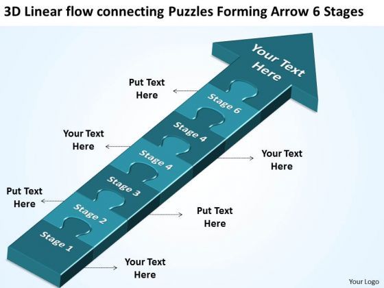 3d_linear_flow_connecting_puzzles_forming_arrow_6_stages_business_tech_support_powerpoint_slides_1.jpg