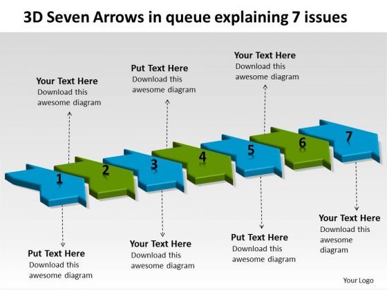 3d_seven_arrows_in_queue_explaining_7_issues_vision_office_stencils_powerpoint_templates_1.jpg