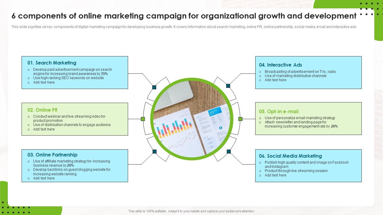 6_Components_Of_Online_Marketing_Campaign_For_Organizational_Growth_And_Development_Demonstration_PDF_Slide_1.jpg