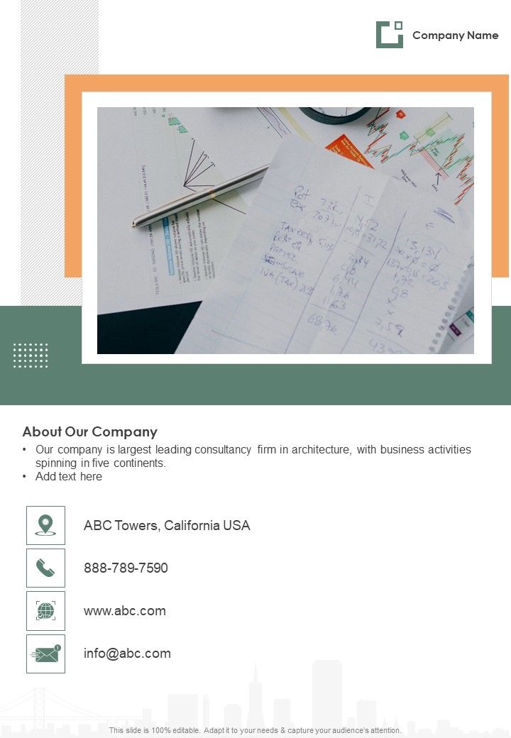About Our Company One Pager Documents Slide01