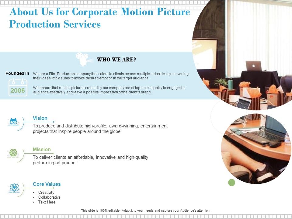 About_Us_For_Corporate_Motion_Picture_Production_Services_Ppt_PowerPoint_Presentation_Infographic_Template_Examples_Slide_1.jpg