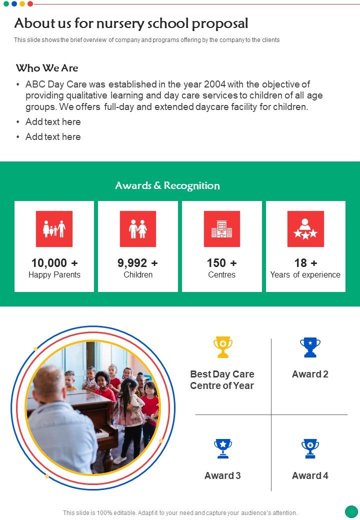 About_Us_For_Nursery_School_Proposal_One_Pager_Sample_Example_Document_Slide_1.jpg