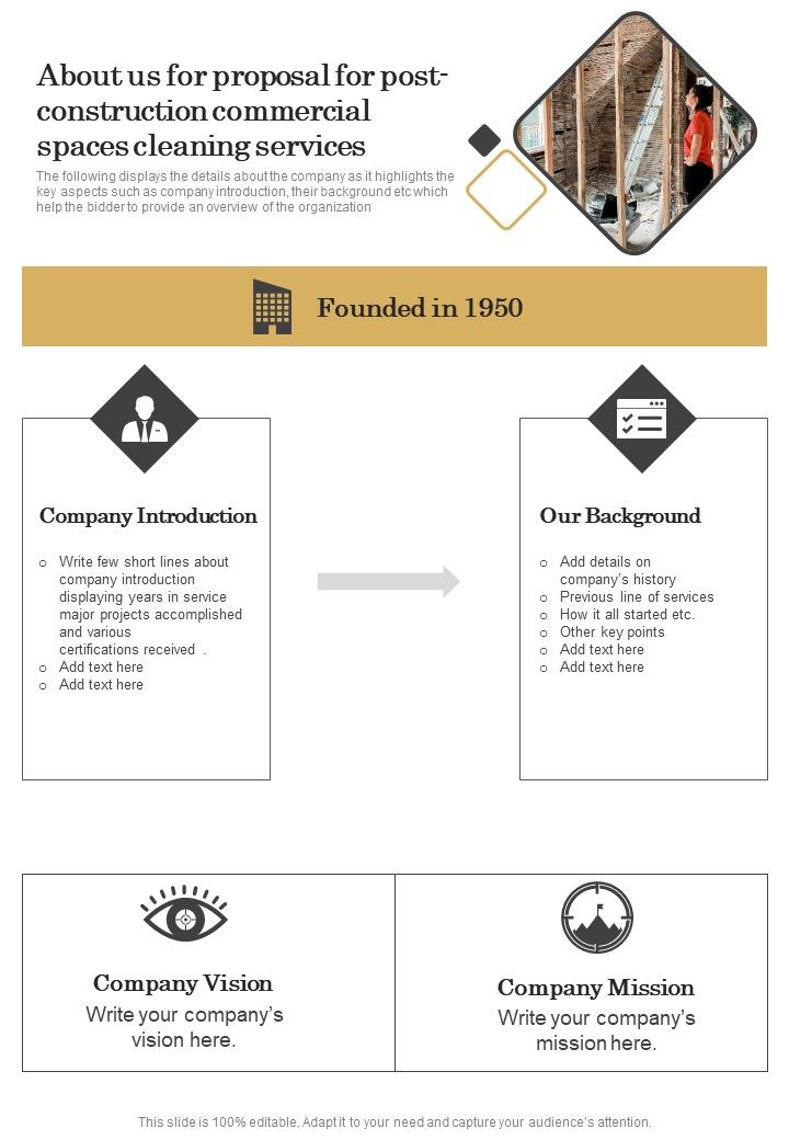 About_Us_For_Proposal_For_Post_Construction_Commercial_Spaces_Cleaning_Services_One_Pager_Sample_Example_Document_Slide_1.jpg