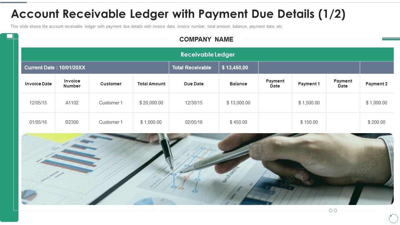Accounts_Receivables_Optimization_Techniques_Account_Receivable_Ledger_With_Payment_Due_Details_Invoice_Pictures_PDF_Slide_1.jpg