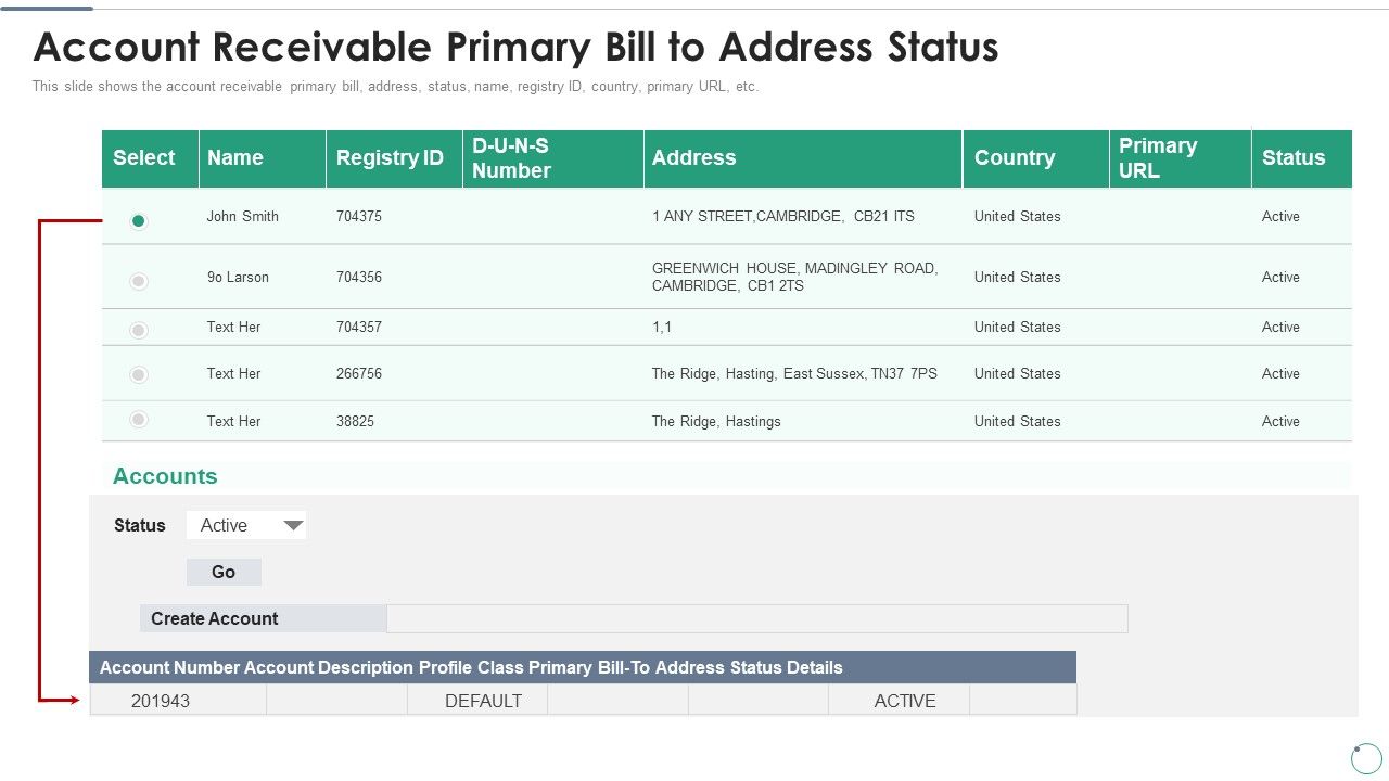 Accounts_Receivables_Optimization_Techniques_Account_Receivable_Primary_Bill_To_Address_Status_Structure_PDF_Slide_1.jpg