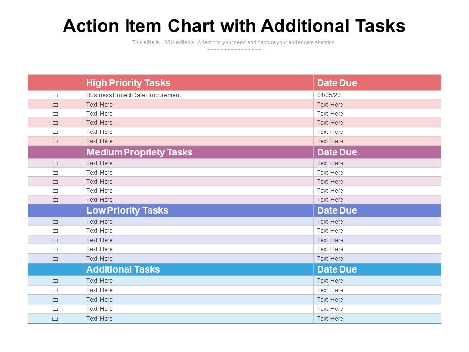 Action_Item_Chart_With_Additional_Tasks_Ppt_PowerPoint_Presentation_Styles_Visuals_PDF_Slide_1.jpg