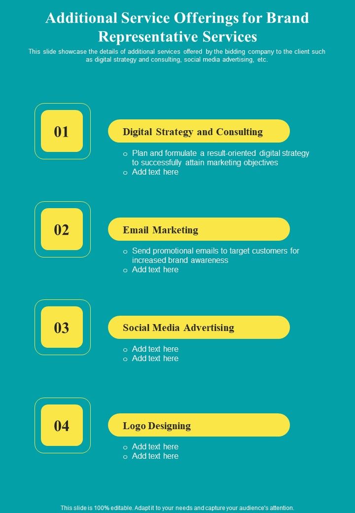 Additional_Service_Offerings_For_Brand_Representative_Services_One_Pager_Sample_Example_Document_Slide_1.jpg