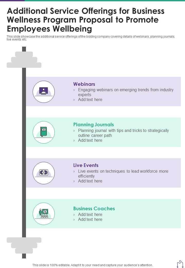 Additional Service Offerings For Business Wellness Program One Pager Sample Example Document Slide01
