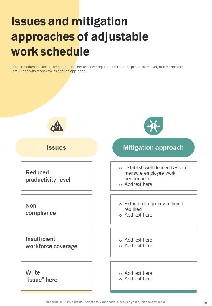 Adjustable Work Schedule Proposal Example Document Report Doc Pdf Ppt