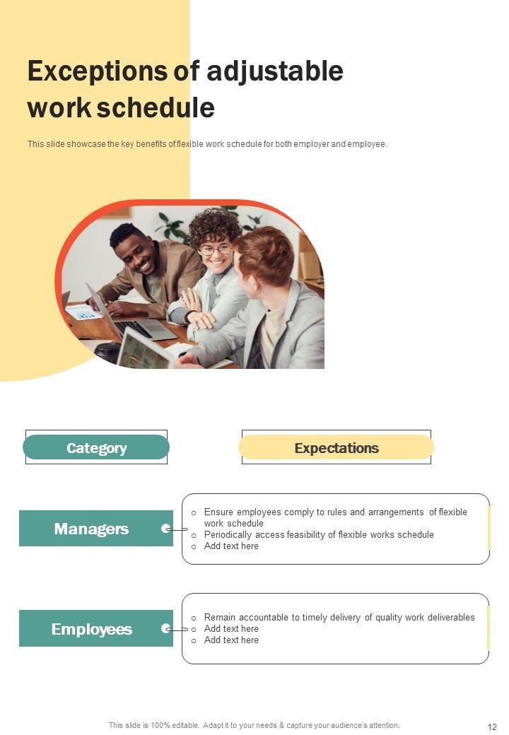 Adjustable Work Schedule Proposal Example Document Report Doc Pdf Ppt
