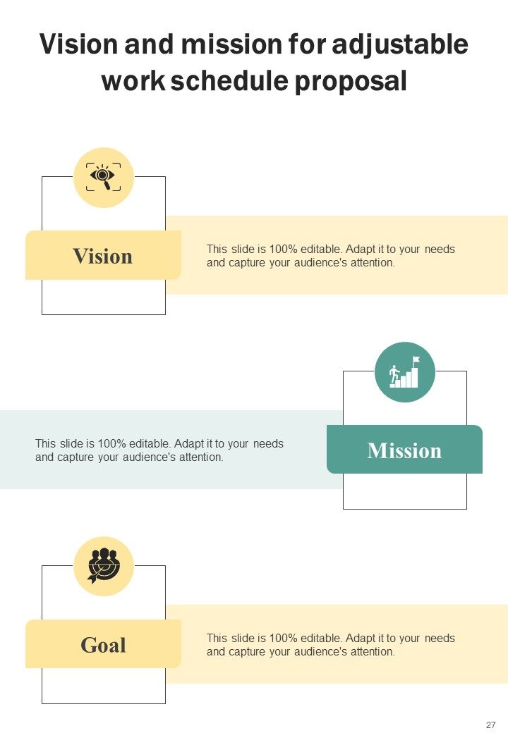 Adjustable Work Schedule Proposal Example Document Report Doc Pdf Ppt