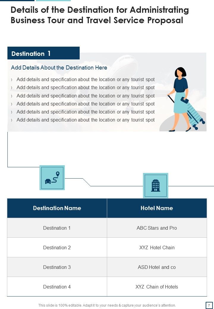 Administrating Business Tour And Travel Service Proposal Example Document Report Doc Pdf