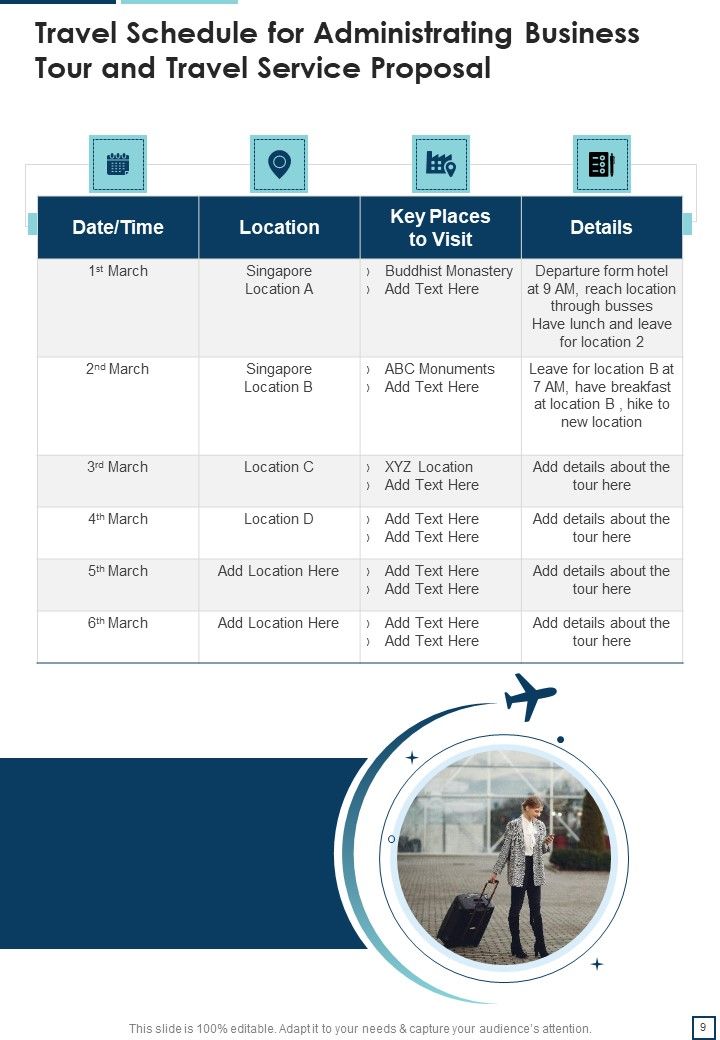 Administrating Business Tour And Travel Service Proposal Example Document Report Doc Pdf