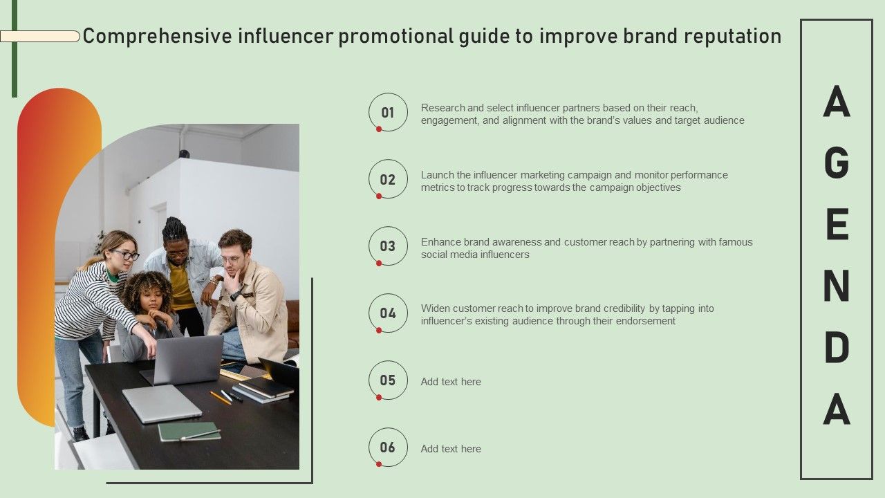 Agenda_Comprehensive_Influencer_Promotional_Guide_To_Improve_Brand_Reputation_Slides_PDF_Slide_1.jpg