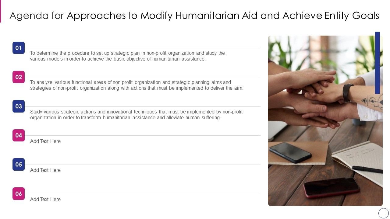 Agenda_For_Approaches_To_Modify_Humanitarian_Aid_And_Achieve_Entity_Goals_Portrait_PDF_Slide_1.jpg