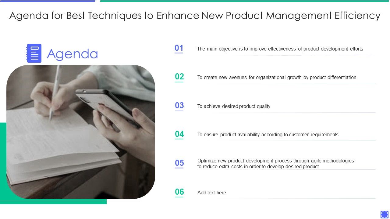 Agenda_For_Best_Techniques_To_Enhance_New_Product_Management_Efficiency_Rules_PDF_Slide_1.jpg