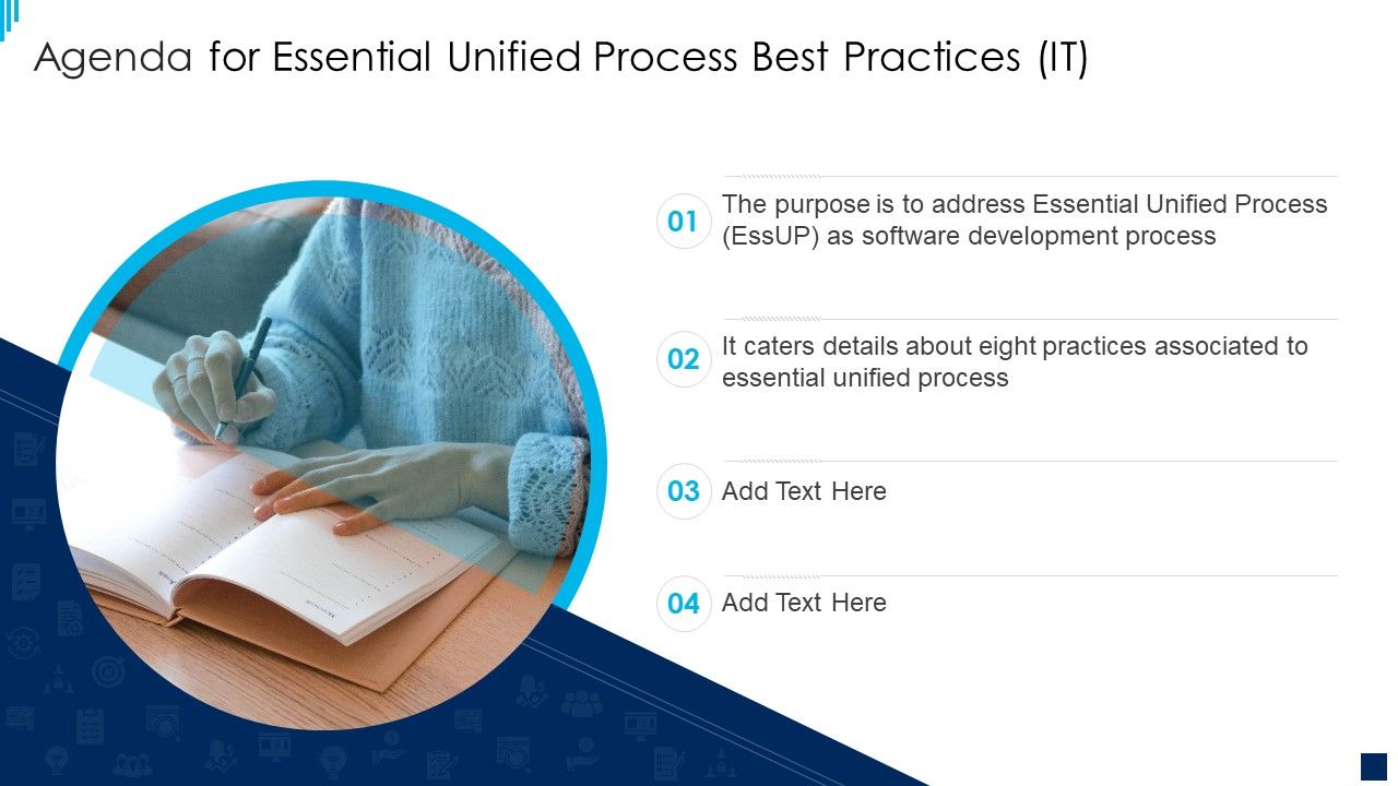 Agenda_For_Essential_Unified_Process_Best_Practices_IT_Infographics_PDF_Slide_1.jpg