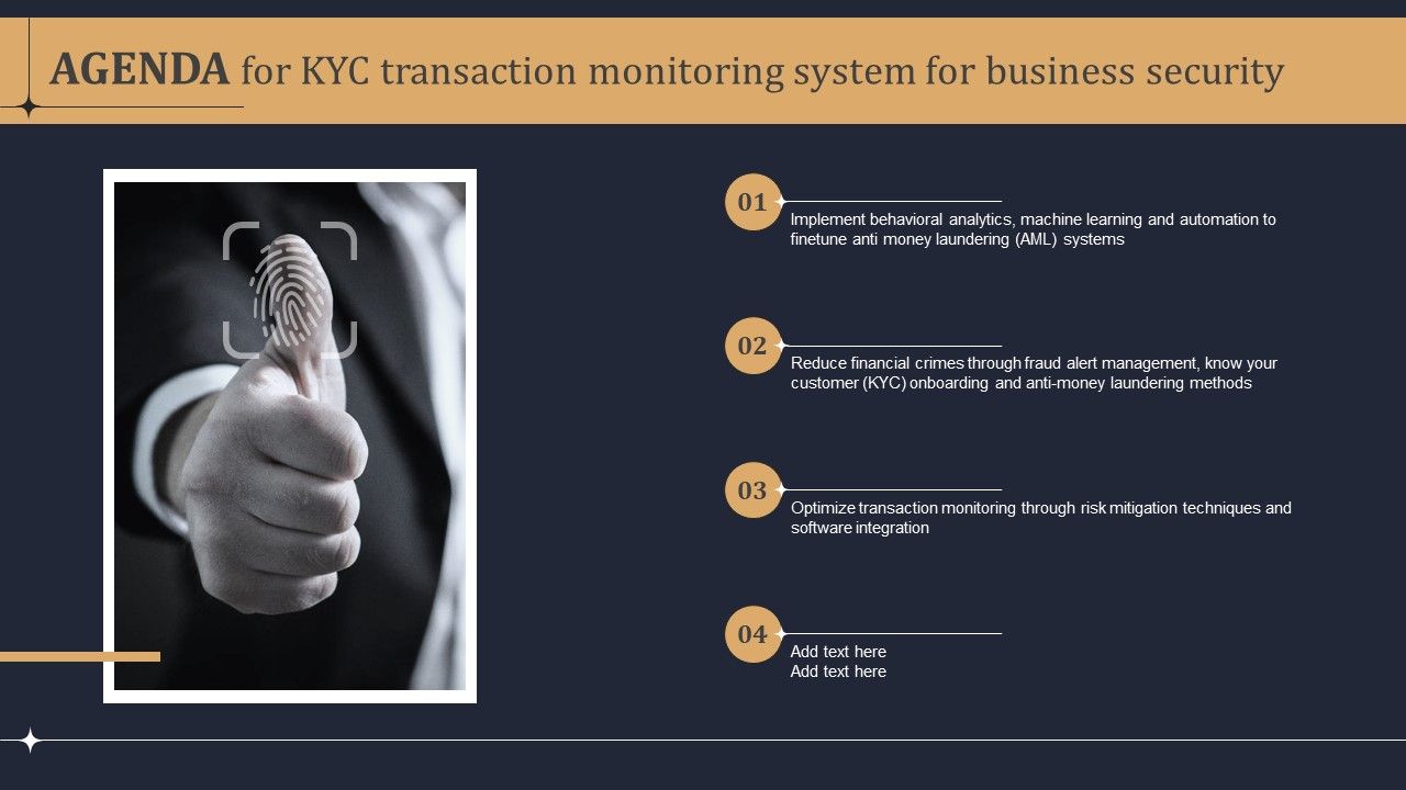 Agenda_For_KYC_Transaction_Monitoring_System_For_Business_Security_Sample_PDF_Slide_1.jpg