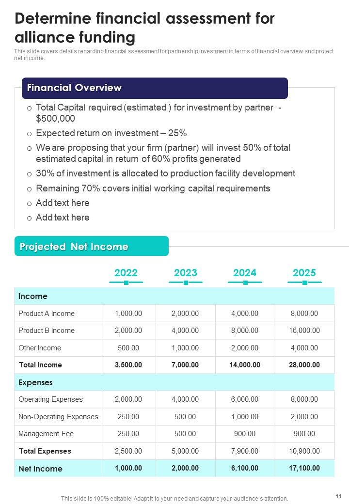 Alliance Funding Proposal Example Document Report Doc Pdf Ppt
