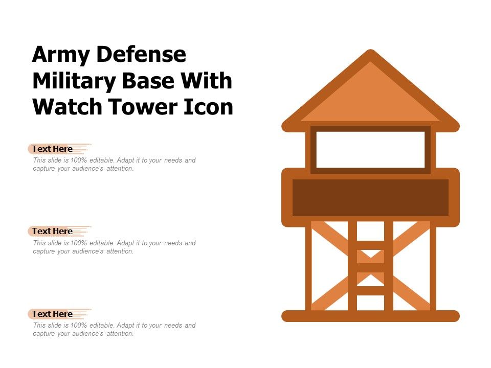 Army_Defense_Military_Base_With_Watch_Tower_Icon_Ppt_PowerPoint_Presentation_Infographic_Template_Gallery_PDF_Slide_1.jpg