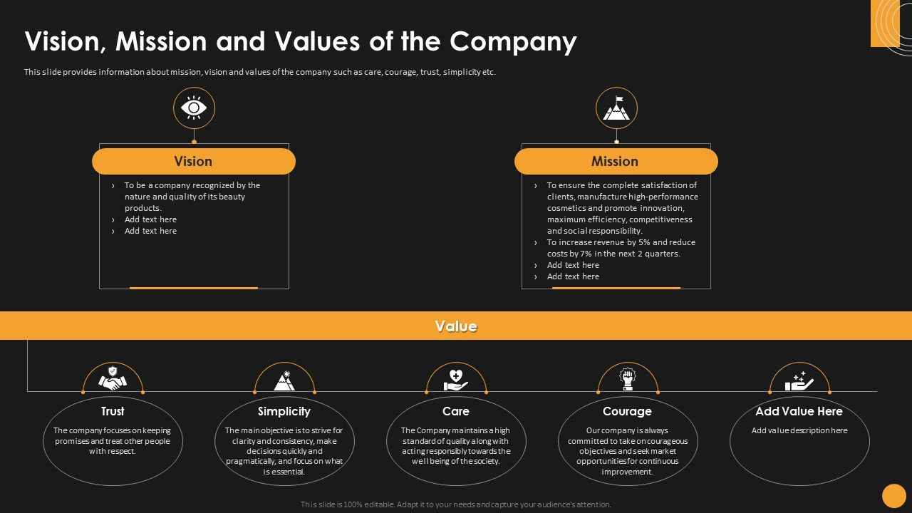 Assessing_Startup_Funding_Channels_Vision_Mission_And_Values_Of_The_Company_Summary_PDF_Slide_1.jpg