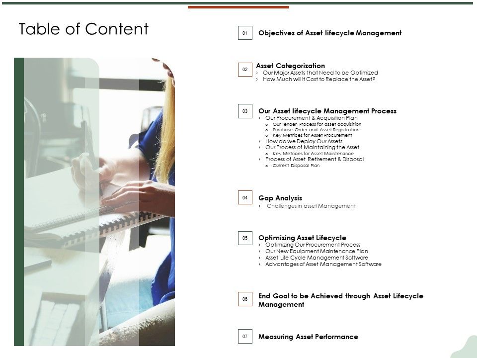Asset_Management_Lifecycle_Optimization_Procurement_Table_Of_Content_Background_PDF_Slide_1.jpg