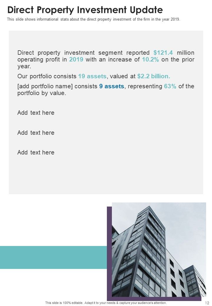 Asset Management Yearly Report One Pager Documents