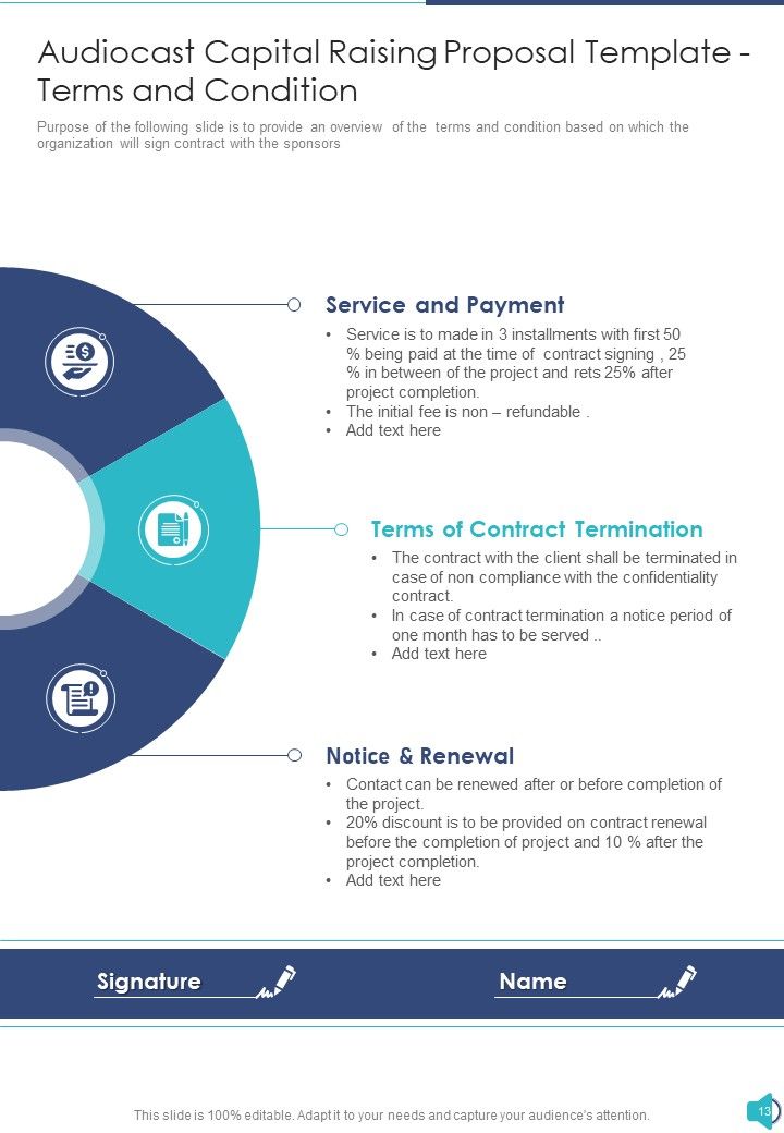 Audiocast Capital Raising Proposal Template Example Document Report Doc Pdf Ppt