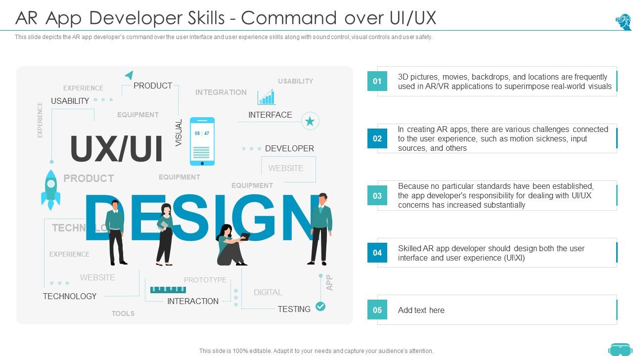 Augmented_And_Virtual_Reality_Technologies_AR_App_Developer_Skills_Command_Over_UI_UX_Professional_PDF_Slide_1.jpg