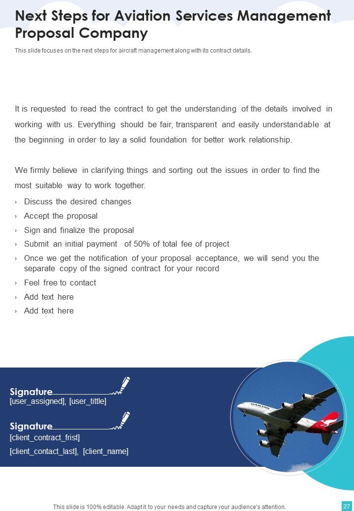 Aviation Services Management Proposal Example Document Report Doc Pdf Ppt
