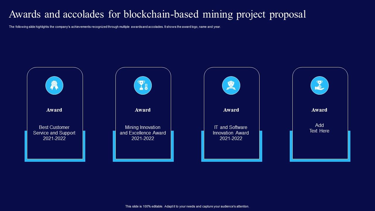 Awards_And_Accolades_For_Blockchain_Based_Mining_Project_Proposal_Ppt_Ideas_Templates_PDF_Slide_1.jpg