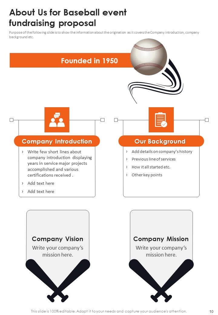 Baseball Event Fundraising Proposal Example Document Report Doc Pdf Ppt