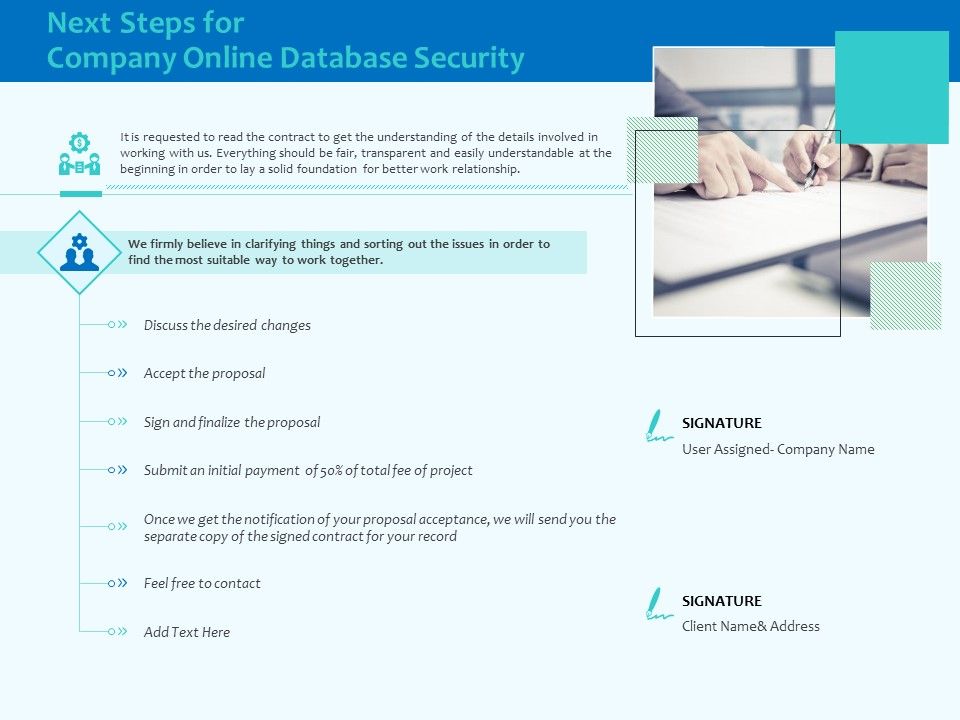 Best_Data_Security_Software_Next_Steps_For_Company_Online_Database_Security_Infographics_PDF_Slide_1.jpg