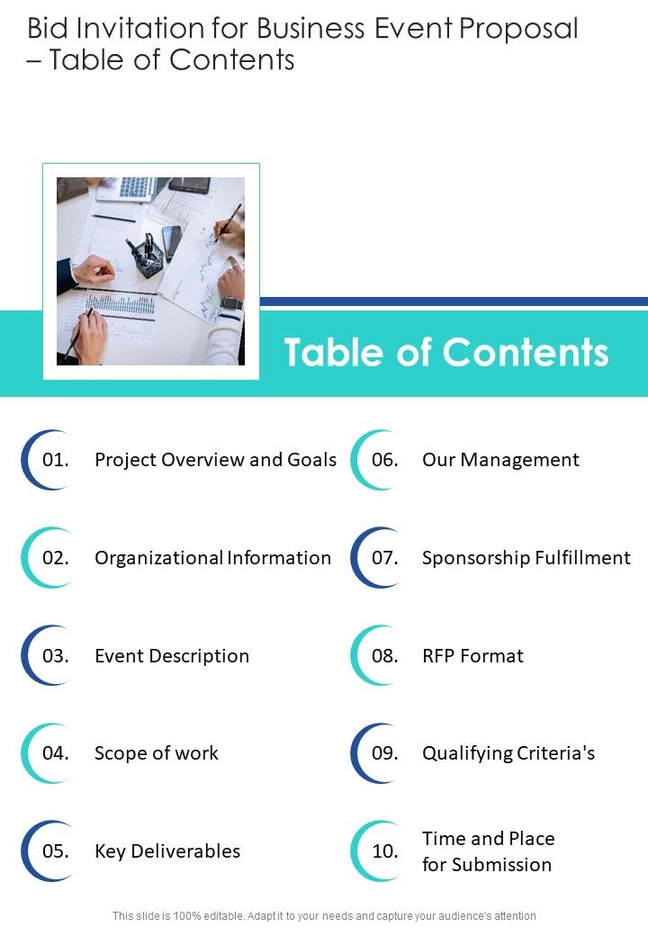 Bid_Invitation_For_Business_Event_Proposal_Table_Of_Contents_One_Pager_Sample_Example_Document_Slide_1.jpg