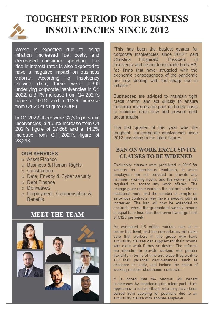 Bifold Legal Firm Newsletter Template