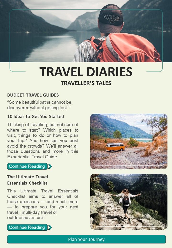 Bifold Travellers Guide Email Newsletter Template Slide01