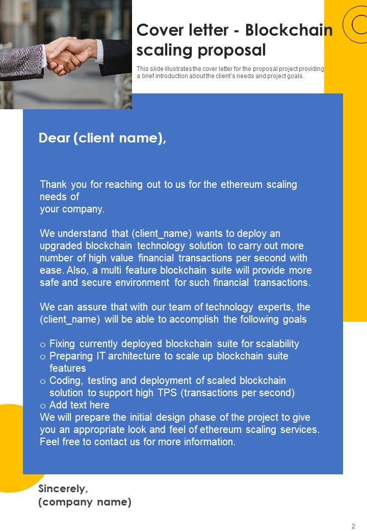 Blockchain Scaling Proposal Example Document Report Doc Pdf Ppt