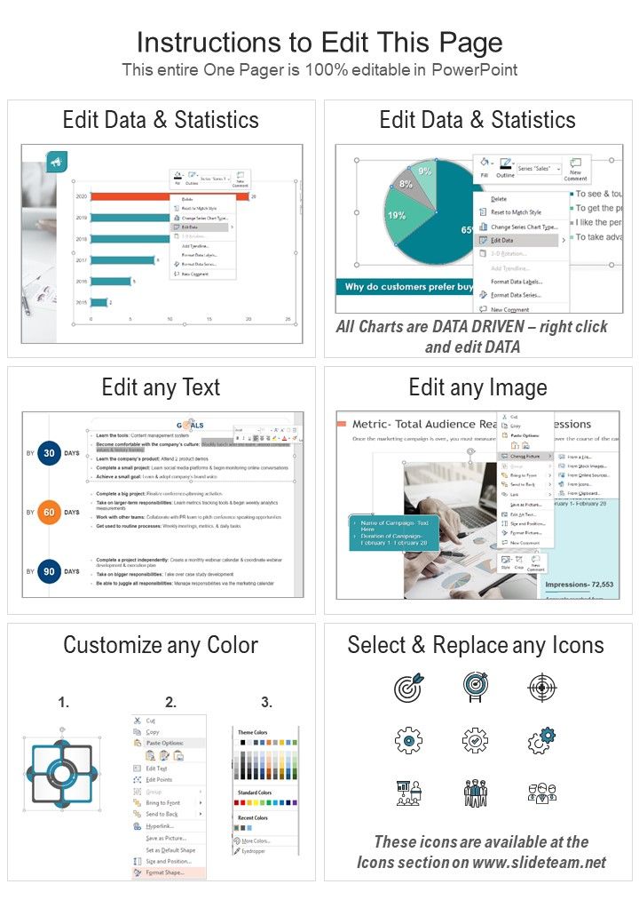 Blog Layout Elements In Different Patterns On One Page PDF Document PPT Template