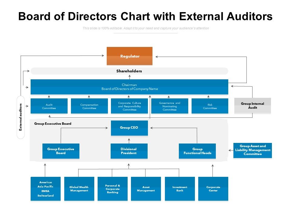 Board_Of_Directors_Chart_With_External_Auditors_Ppt_PowerPoint_Presentation_File_Infographic_Template_PDF_Slide_1.jpg