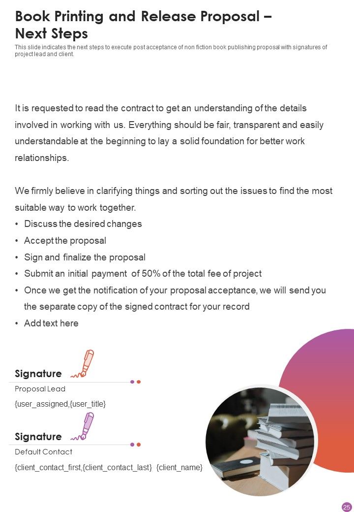 Book Printing And Release Proposal Example Document Report Doc Pdf Ppt