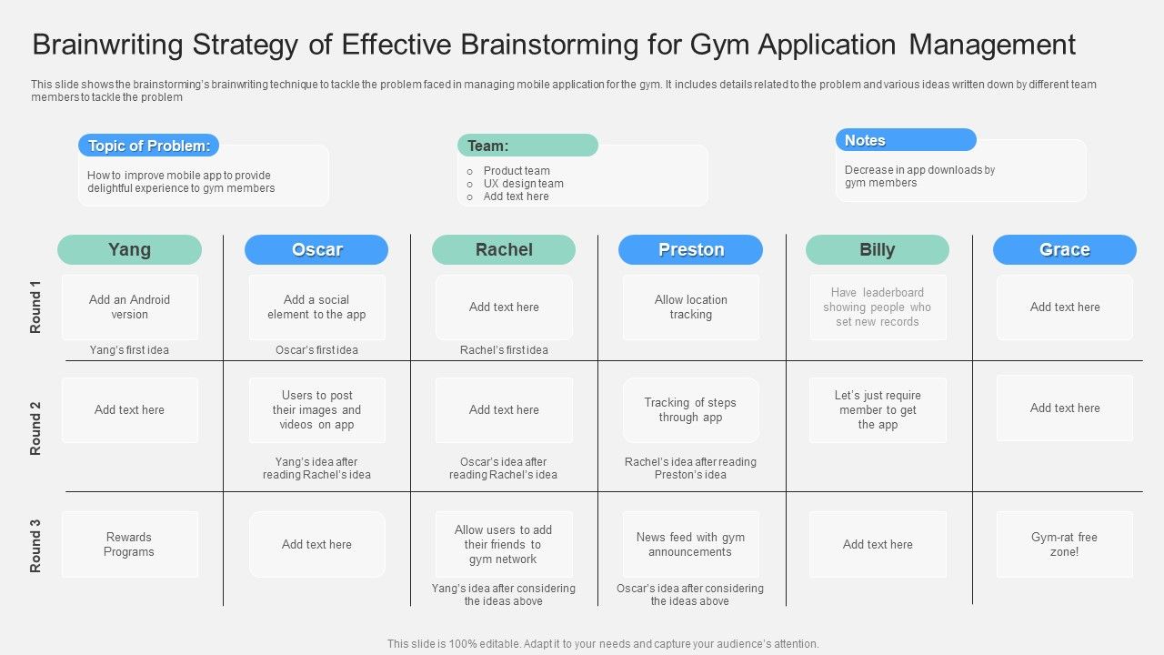 Brainwriting_Strategy_Of_Effective_Brainstorming_For_Gym_Application_Management_Graphics_PDF_Slide_1.jpg