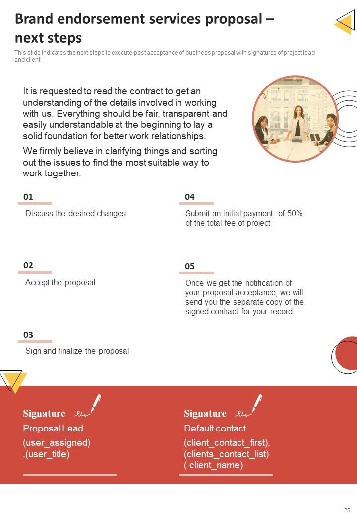 Brand Endorsement Services Proposal Example Document Report Doc Pdf Ppt