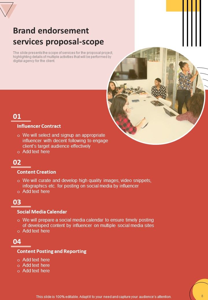 Brand Endorsement Services Proposal Example Document Report Doc Pdf Ppt
